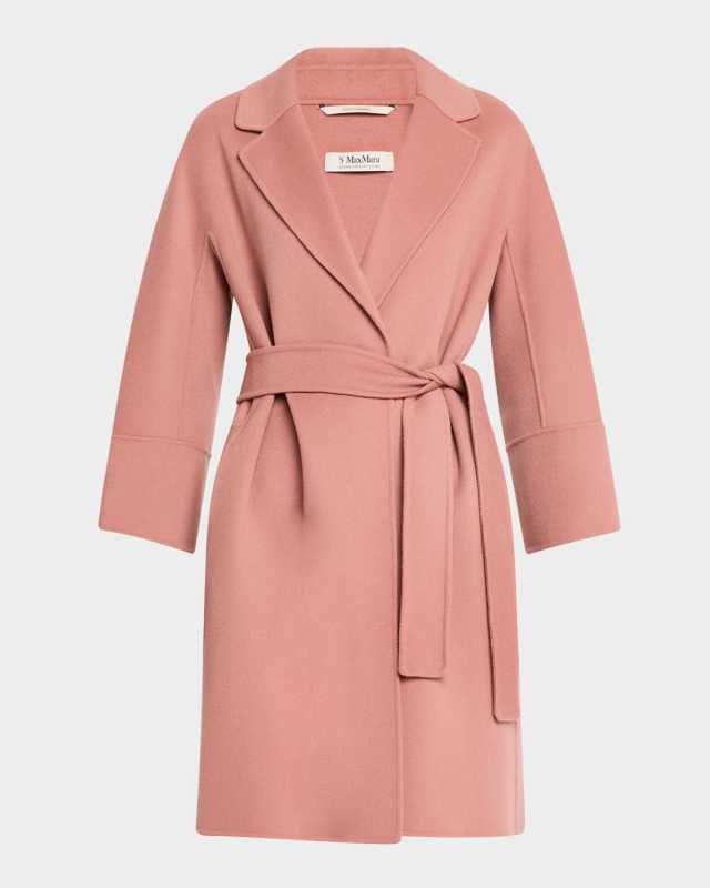 Arona Belted Wool Wrap Coat